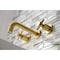 Kingston Brass KS8127DX Concord 2-Handle Wall Mount Bathroom Faucet, Brushed Brass KS8127DX - alternate 6